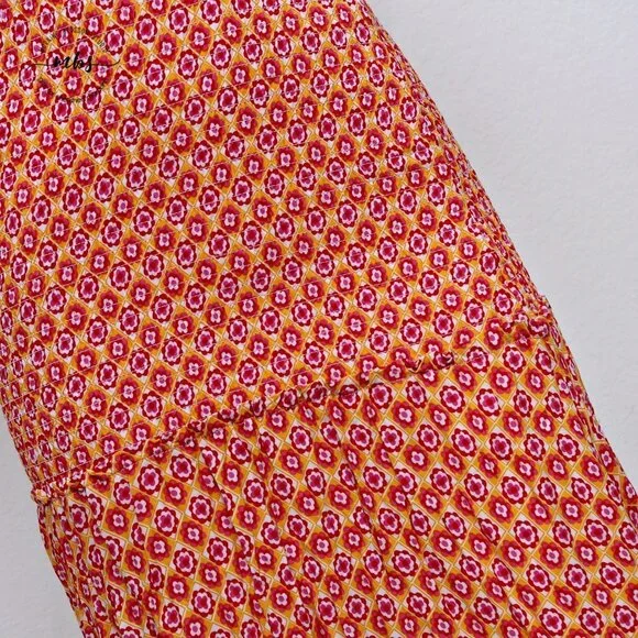 L*SPACE Simone Floral Square‎ Neck Short Sleeve Smocked High Low Maxi Dress - Picture 15 of 16